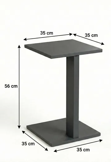 Rumira Sidebord 35 cm - Grå - Møbler - Bord - Avlastningsbord & sidobord - Pidestall & blomsterpidestall