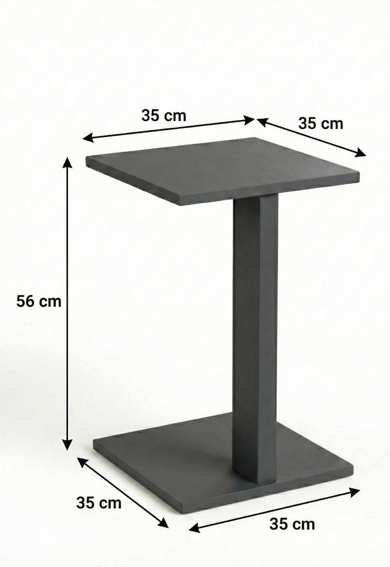 Rumira Sidebord 35 cm - Grå - Møbler - Bord - Avlastningsbord & sidobord - Pidestall & blomsterpidestall