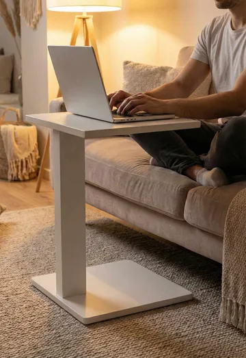 Rumira Sidebord 35 cm - Hvit - Møbler - Bord - Avlastningsbord & sidobord - Pidestall & blomsterpidestall