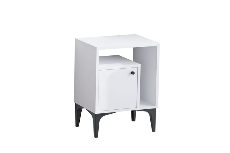 Rusele Nattbord 40 cm - Kullgrå/Hvit - Møbler - Bord - Avlastningsbord & sidobord - Sengebord & nattbord