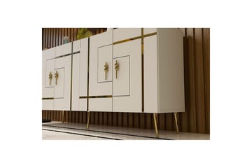 Safiya Konsollbord 150 cm - Gull/Hvit - Møbler - Bord - Avlastningsbord & sidobord - Konsollbord & gangbord