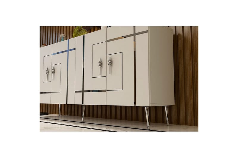 Safiya Konsollbord 150 cm - Hvit/Sølv - Møbler - Bord - Avlastningsbord & sidobord - Konsollbord & gangbord