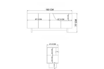 Safiya Konsollbord 180 cm - Beige - Møbler - Bord - Avlastningsbord & sidobord - Konsollbord & gangbord
