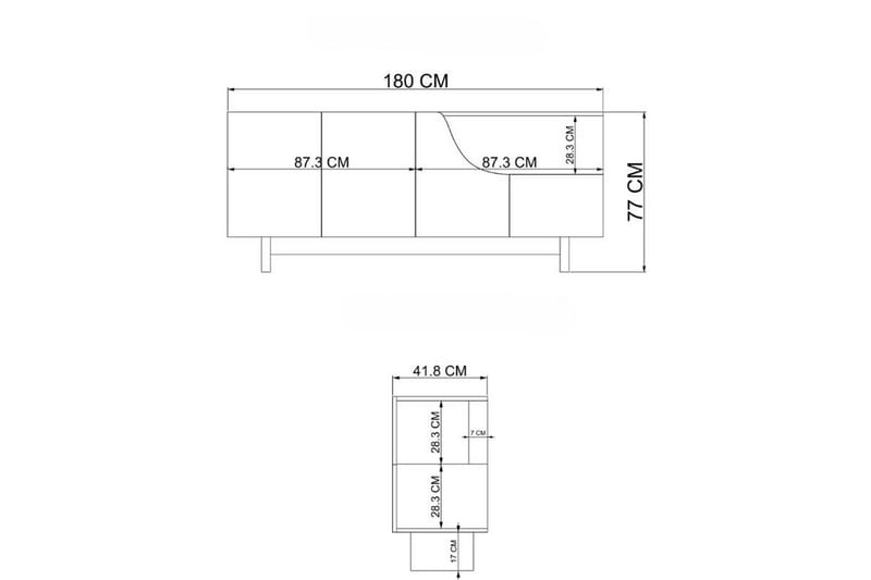 Safiya Konsollbord 180 cm - Beige - Møbler - Bord - Avlastningsbord & sidobord - Konsollbord & gangbord