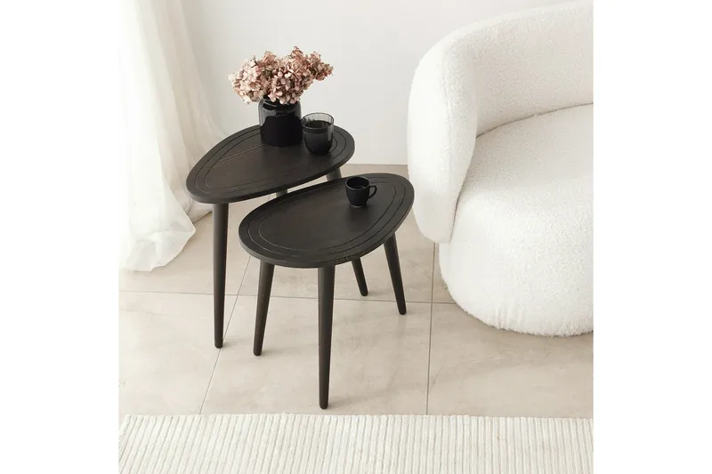 Saldus Settbord - Antrasitt - Møbler - Bord - Avlastningsbord & sidobord - Settbord