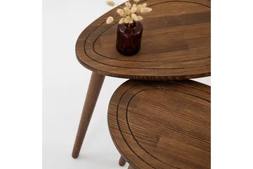 Saldus Settbord - Valnøtt - Møbler - Bord - Avlastningsbord & sidobord - Settbord