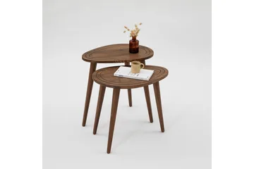 Saldus Settbord - Valnøtt - Møbler - Bord - Avlastningsbord & sidobord - Settbord