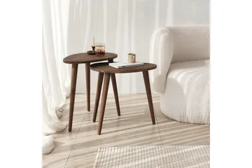 Saldus Settbord - Valnøtt - Møbler - Bord - Avlastningsbord & sidobord - Settbord