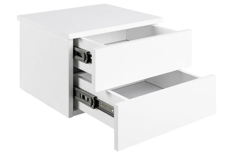 Salmani Nattbord 32 cm - Hvit - Møbler - Bord - Avlastningsbord & sidobord - Sengebord & nattbord