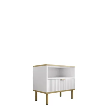 Salmor Nattbord 50 cm - Hvit - Møbler - Bord - Avlastningsbord & sidobord - Sengebord & nattbord