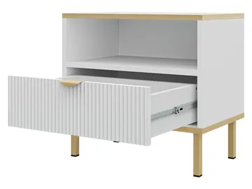 Salmor Nattbord 50 cm - Hvit - Møbler - Bord - Avlastningsbord & sidobord - Sengebord & nattbord