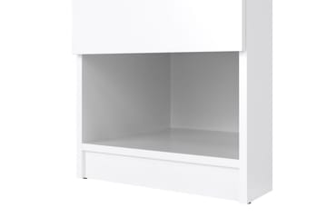 Salomns Kvadratisk Nattbord 40,4 cm i Malt Tre med Skuffer - Hvit - Møbler - Bord - Avlastningsbord & sidobord - Sengebord & nattbord