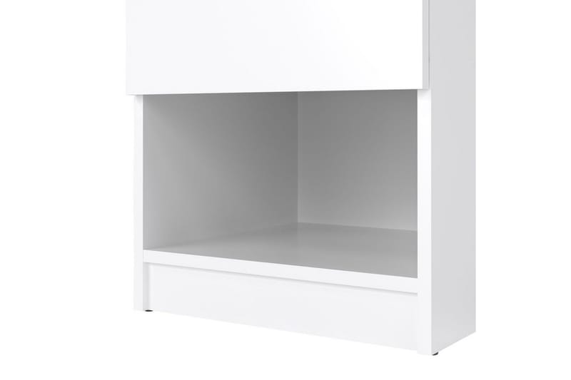 Salomns Kvadratisk Nattbord 40,4 cm i Malt Tre med Skuffer - Hvit - Møbler - Bord - Avlastningsbord & sidobord - Sengebord & nattbord
