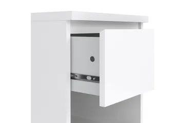 Salomns Kvadratisk Nattbord 40,4 cm i Malt Tre med Skuffer - Hvit - Møbler - Bord - Avlastningsbord & sidobord - Sengebord & nattbord