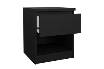 Salomns Kvadratisk Nattbord 40,4 cm i Malt Tre med Skuffer - Svart - Møbler - Bord - Avlastningsbord & sidobord - Sengebord & nattbord