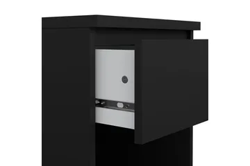 Salomns Kvadratisk Nattbord 40,4 cm i Malt Tre med Skuffer - Svart - Møbler - Bord - Avlastningsbord & sidobord - Sengebord & nattbord