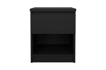 Salomns Kvadratisk Nattbord 40,4 cm i Malt Tre med Skuffer - Svart - Møbler - Bord - Avlastningsbord & sidobord - Sengebord & nattbord