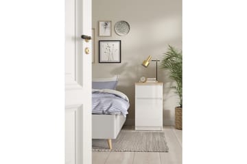 Salomns Nattbord 40 cm - Hvit - Møbler - Bord - Avlastningsbord & sidobord - Sengebord & nattbord