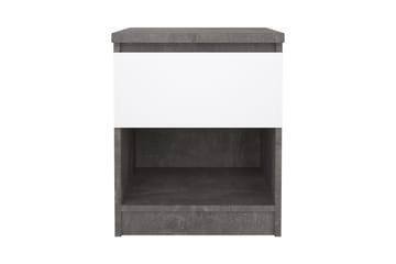 Salomns Nattbord 40 cm - Hvit/Mørk grå - Møbler - Bord - Avlastningsbord & sidobord - Sengebord & nattbord