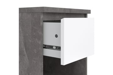 Salomns Nattbord 40 cm - Hvit/Mørk grå - Møbler - Bord - Avlastningsbord & sidobord - Sengebord & nattbord
