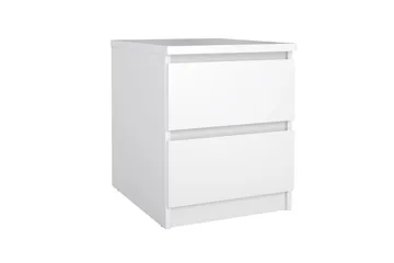 Salomns Rektangulært Nattbord 40,4 cm i Malt Tre med Skuffer - Hvit - Møbler - Bord - Avlastningsbord & sidobord - Sengebord & nattbord