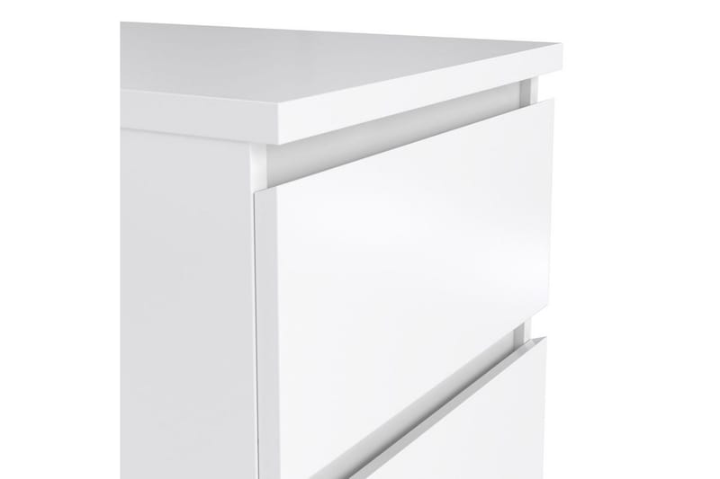 Salomns Rektangulært Nattbord 40,4 cm i Malt Tre med Skuffer - Hvit - Møbler - Bord - Avlastningsbord & sidobord - Sengebord & nattbord