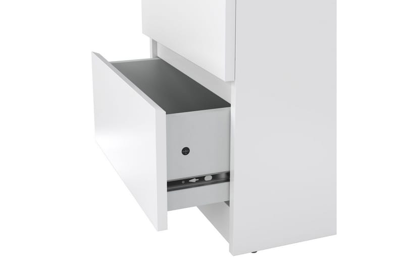 Salomns Rektangulært Nattbord 40,4 cm i Malt Tre med Skuffer - Hvit - Møbler - Bord - Avlastningsbord & sidobord - Sengebord & nattbord