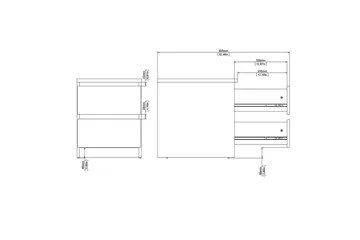 Salomns Rektangulært Nattbord 40,4 cm i Malt Tre med Skuffer - Kullgrå - Møbler - Bord - Avlastningsbord & sidobord - Sengebord & nattbord