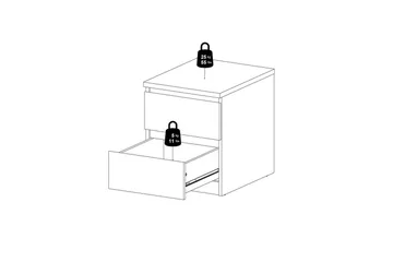 Salomns Sengebord 40,4 cm - Grå - Møbler - Bord - Avlastningsbord & sidobord - Sengebord & nattbord