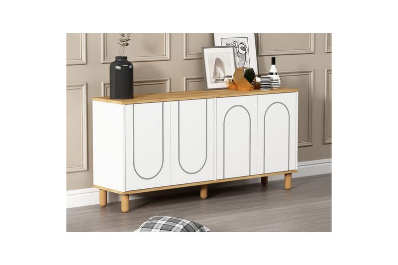 Salven Konsollbord 150 cm - Eik/Hvit - Møbler - Bord - Avlastningsbord & sidobord - Konsollbord & gangbord