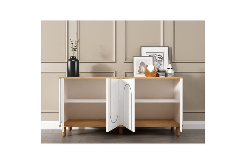 Salven Konsollbord 150 cm - Eik/Hvit - Møbler - Bord - Avlastningsbord & sidobord - Konsollbord & gangbord
