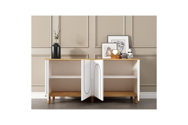 Salven Konsollbord 150 cm - Eik/Hvit - Møbler - Bord - Avlastningsbord & sidobord - Konsollbord & gangbord