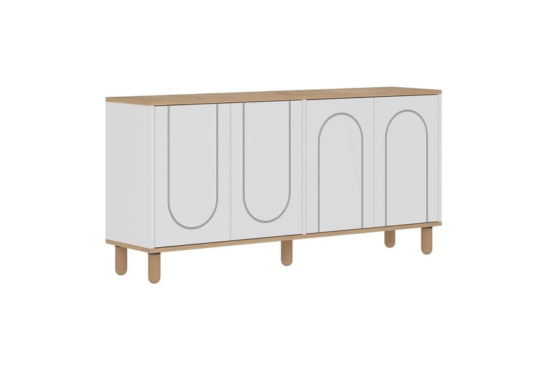 Salven Konsollbord 150 cm - Eik/Hvit - Møbler - Bord - Avlastningsbord & sidobord - Konsollbord & gangbord