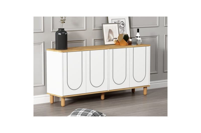 Salven Konsollbord 150 cm - Eik/Hvit - Møbler - Bord - Avlastningsbord & sidobord - Konsollbord & gangbord