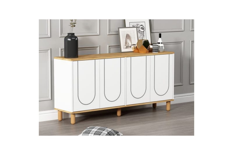 Salven Konsollbord 150 cm - Eik/Hvit - Møbler - Bord - Avlastningsbord & sidobord - Konsollbord & gangbord