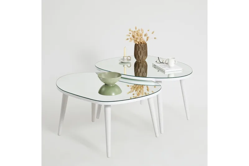 Samtens Settbord - Hvit - Møbler - Bord - Avlastningsbord & sidobord - Settbord