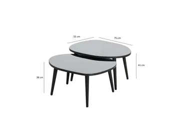 Samtens Settbord - Svart - Møbler - Bord - Avlastningsbord & sidobord - Settbord