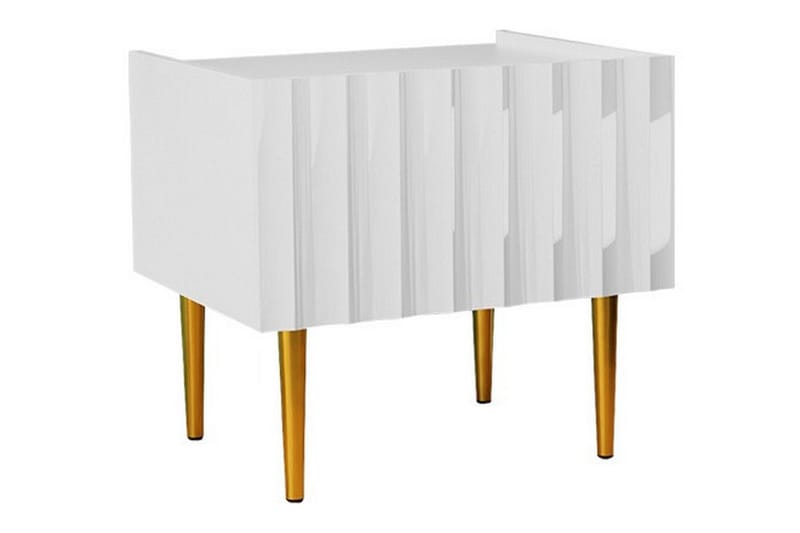 Sängbord Glenndale 50 cm - Hvid - Sengebord & nattbord