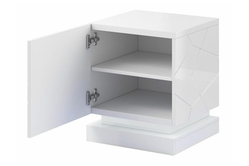 Sängbord Juniskär 46 cm - Hvid - Sengebord & nattbord