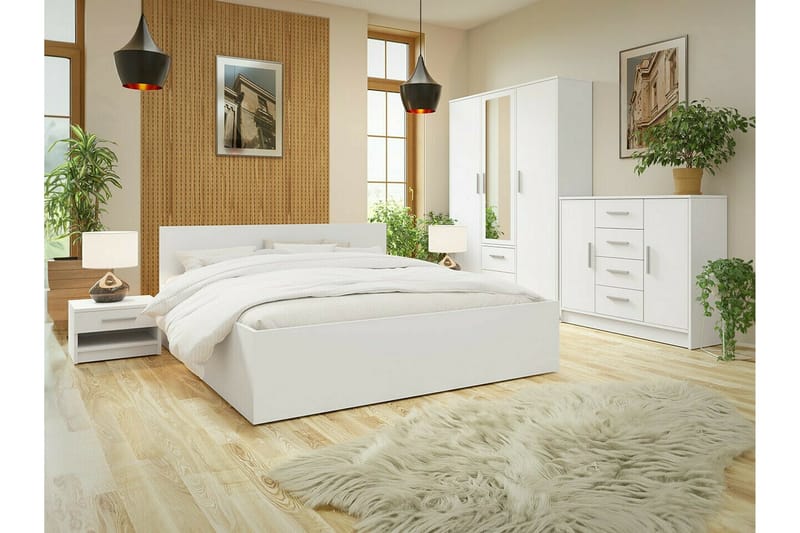 Sängbord Kintore 50 cm - Hvid - Sengebord & nattbord