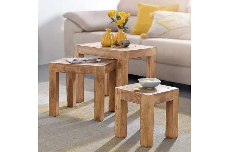 Satsbord Wohnling Brun - Møbler - Bord - Avlastningsbord & sidobord - Settbord