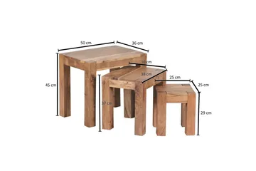 Satsbord Wohnling Brun - Møbler - Bord - Avlastningsbord & sidobord - Settbord