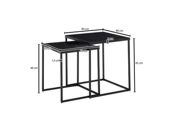 Satsbord Wohnling Svart - Møbler - Bord - Avlastningsbord & sidobord - Settbord