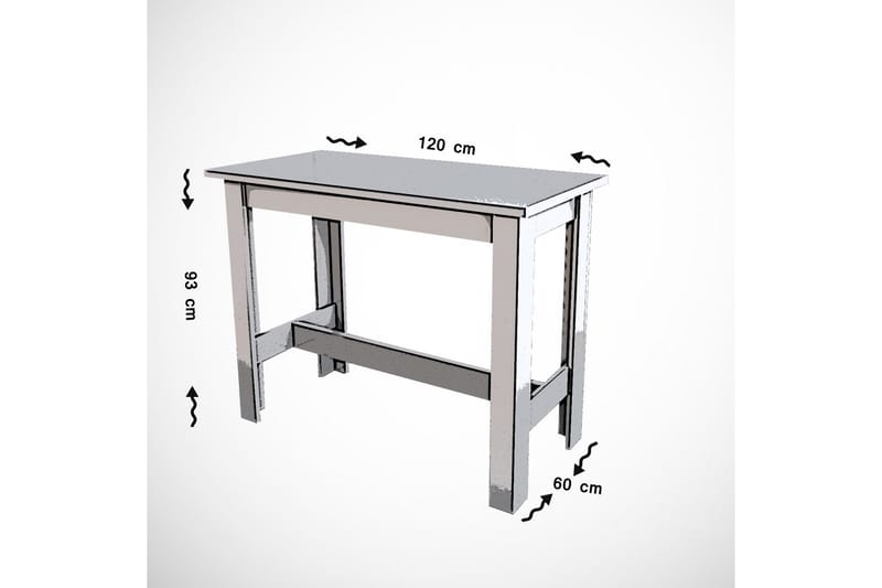 Saylors Bord 120 cm - Hvit - Møbler - Bord - Avlastningsbord & sidobord
