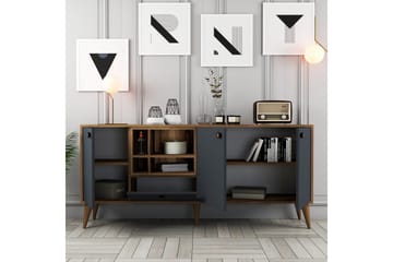 Scone Konsollbord 180 cm - Antrasitt/Valnøtt - Møbler - Bord - Avlastningsbord & sidobord - Konsollbord & gangbord