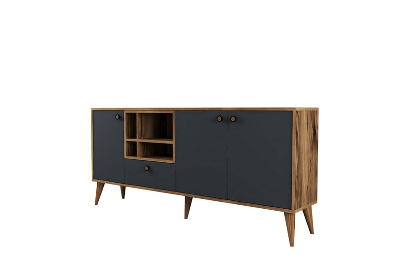 Scone Konsollbord 180 cm - Antrasitt/Valnøtt - Møbler - Bord - Avlastningsbord & sidobord - Konsollbord & gangbord