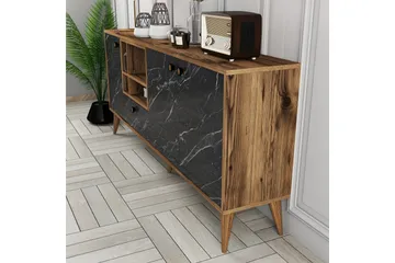 Scone Konsollbord 180 cm - Svart/Valnøtt - Møbler - Bord - Avlastningsbord & sidobord - Konsollbord & gangbord