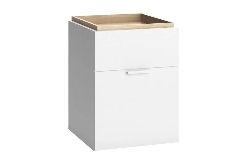 4You Nattbord 41 cm med Oppbevaring Hvit/Natur, VOX