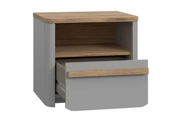 Ahmetbay Nattbord 41x49 cm - Grå/Brun - Møbler - Bord - Avlastningsbord & sidobord - Sengebord & nattbord