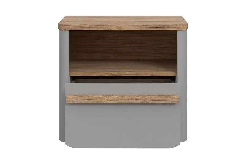 Ahmetbay Nattbord 41x49 cm - Grå/Brun - Møbler - Bord - Avlastningsbord & sidobord - Sengebord & nattbord